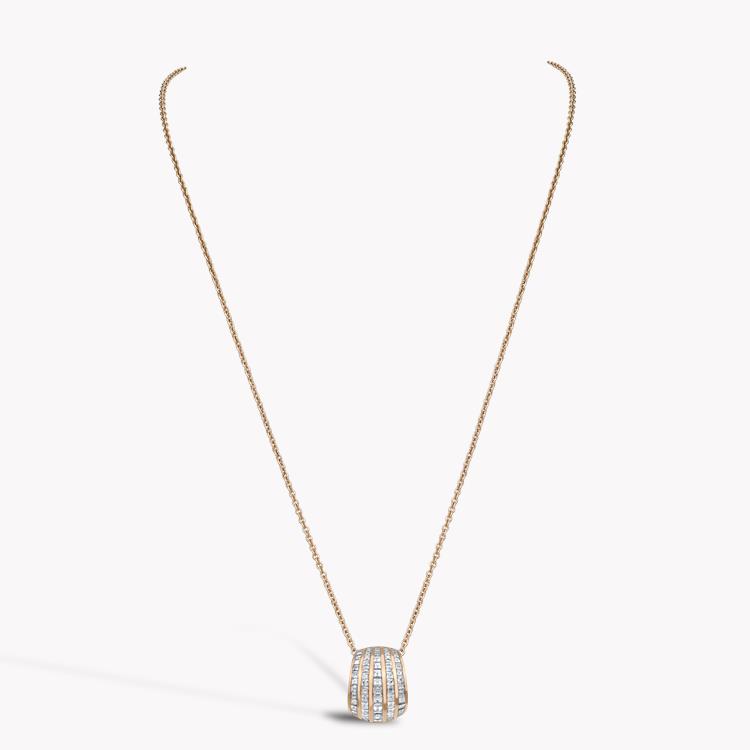 Manhattan Classic Five Row Diamond Pendant Carré & French Cut, Channel Set_2