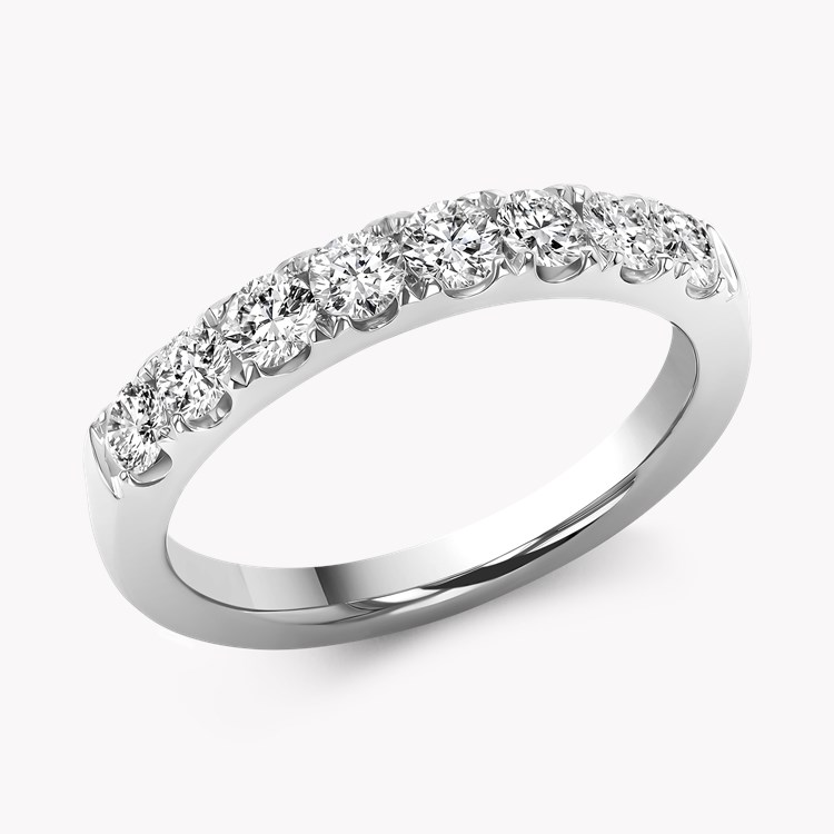 Brilliant Cut Diamond Half Eternity Ring Brilliant Cut  Half Eternity  Micro Pavé Set_1