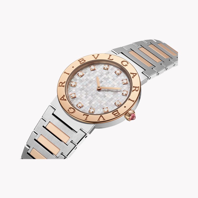 Bvlgari Bvlgari 33mm, Mother-of-Pearl Dial, Diamond Numerals_2