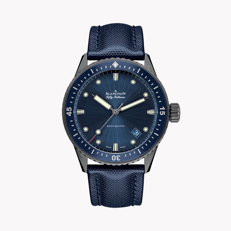 Blancpain Fifty Fathoms Bathyscaphe 43.6mm, Blue Dial, Dot Numerals_1