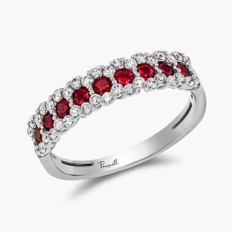 Eternity orders Ruby ring, Sterling Silver,Artisan Ruby sterling silver ring,Ruby band ring, Unique Ruby ring