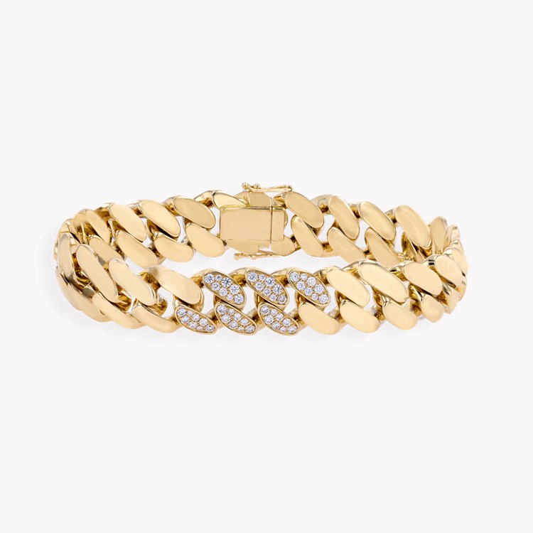 18ct gold cuban link bracelet