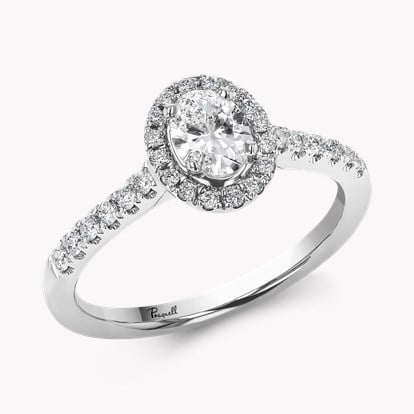 Celestial 0.40ct Diamond Cluster Ring - Oval Cut in Platinum