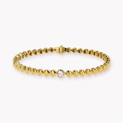 Sundance Heartshape 0.20ct Diamond Set Tennis Bracelet in 18ct Yellow Gold