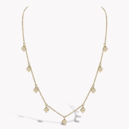 Brilliant Cut 0.16ct Diamond Luck Spade Necklace in 18ct Yellow Gold