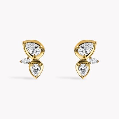 Skimming Stone 1.25ct Diamond Stud Earrings in 18ct Yellow Gold