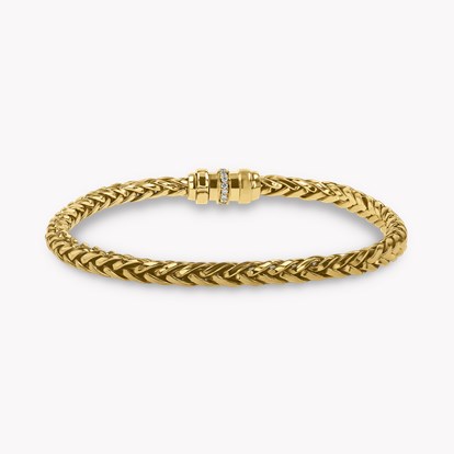 Handmade English Chain 19cm Light Chain Bracelet in 18CT Yellow Gold