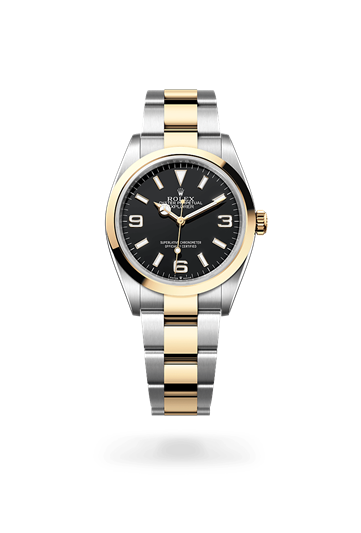 Rolex Explorer 36 Oyster, 36 mm, Oystersteel and yellow gold