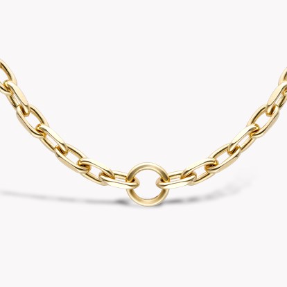 60cm Angled Trace Chain In 18ct Yellow Gold