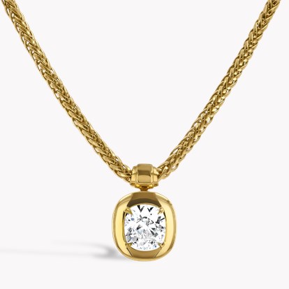 Masterpiece Portrait Setting 7.12ct Diamond Solitaire Pendant in 18ct Yellow Gold