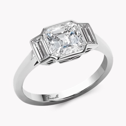 Kingdom 2.41ct Diamond Three Stone Ring in Platinum