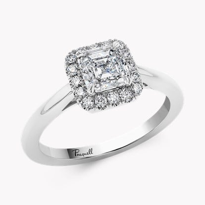 Asscher Cut 1.04ct Diamond Ring in Platinum