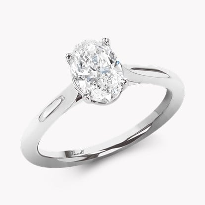 Gaia 1.02ct Oval Cut Diamond Ring in Platinum