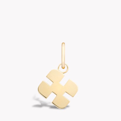 Letter X Pendant Charm in 18ct Yellow Gold