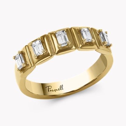 Skimming Stone 0.52ct Diamond Five Stone Ring in 18ct Yellow Gold