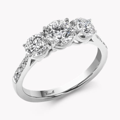 Duchess 0.70ct Diamond Three Stone Ring in Platinum