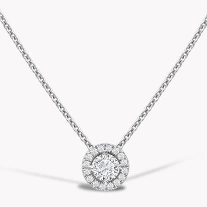 Brilliant Cut Diamond Pendant 0.31ct in 18ct White Gold