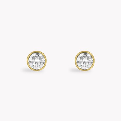 Brilliant Cut 1.57ct Diamond Stud Earrings in 18ct Yellow Gold 