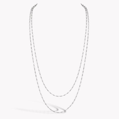 Masterpiece 35.31ct Briolette Diamond Bead Necklace in Platinum