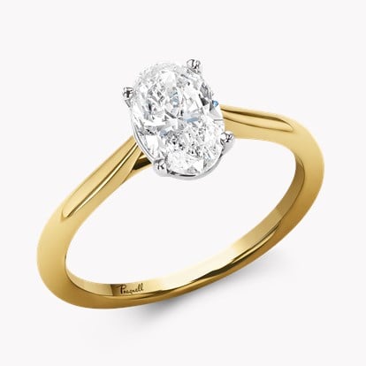 Gaia 1.01ct Oval Cut Diamond Ring in 18ct Yellow Gold and Platinum