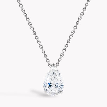 Pear Shaped 2.01ct Diamond Pendant in 18ct White Gold 2.01ct in 18ct White Gold