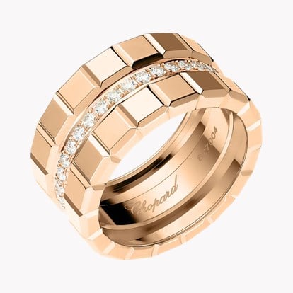 Chopard Wide Ice Cube Ring 0.30ct in 18ct Rose Gold