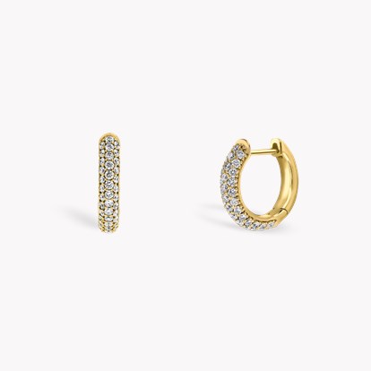 Havana 0.74ct Diamond Hoop Earrings in 18ct Yellow Gold