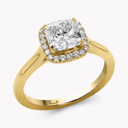 Celestial 1.51ct Diamond Cluster Ring - Cushion Modern Cut in 18ct Yellow Gold