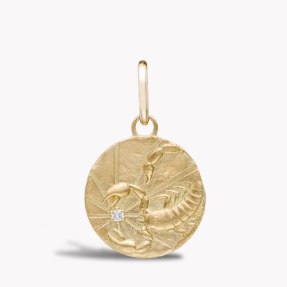 Scorpio Pendant Charm 0.08ct in 18ct Yellow Gold