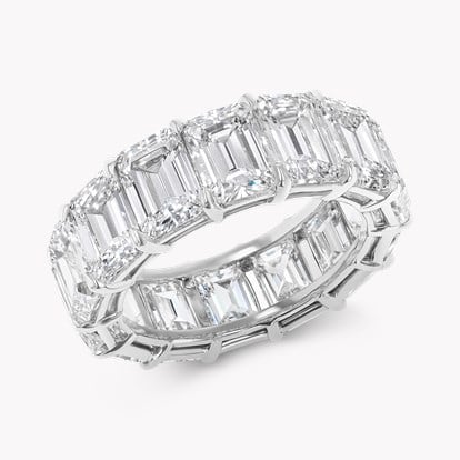 Emerald Cut 14.33cts Diamond Full Eternity Ring