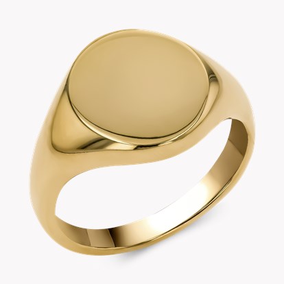 Oval Signet Ring in 18ct Yellow Gold