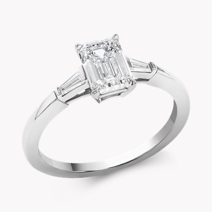 Regency 1.20ct Diamond Solitaire Ring - Emerald Cut in Platinum