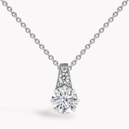 Antrobus 1.59ct Diamond Solitaire Pendant in 18ct White Gold