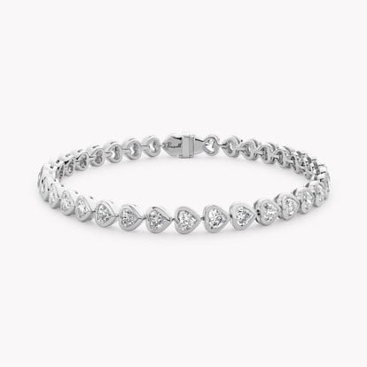 Sundance 6.67ct Heartshape Diamond Tennis Bracelet in 18ct White Gold