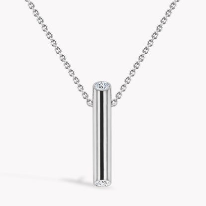 Eclipse 0.43ct Diamond Drop Pendant in 18ct White Gold