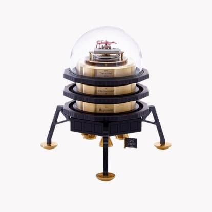 L'EPEE Space Module Clock in Black & Gold