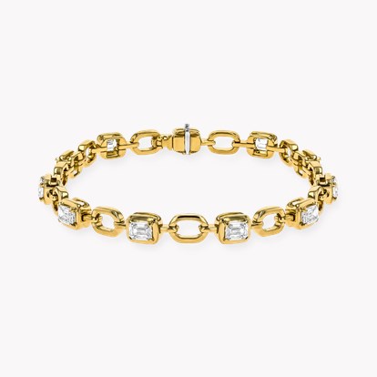 Skimming Stone 4.06ct Line Bracelet in 18ct Yellow Gold