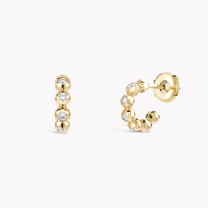 Bohemia Diamond Hoop Earrings 0.22ct in 18ct Yellow Gold