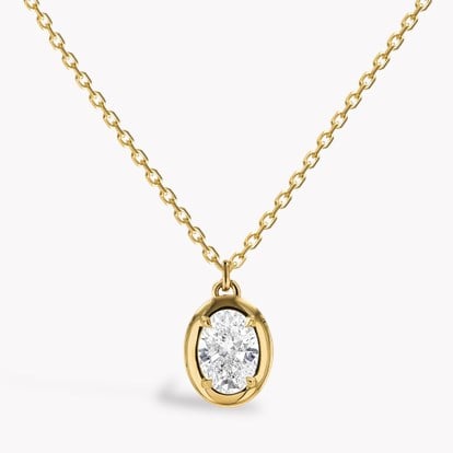 Skimming Stone 1.51ct Botswana Diamond Pendant in 18ct Yellow Gold