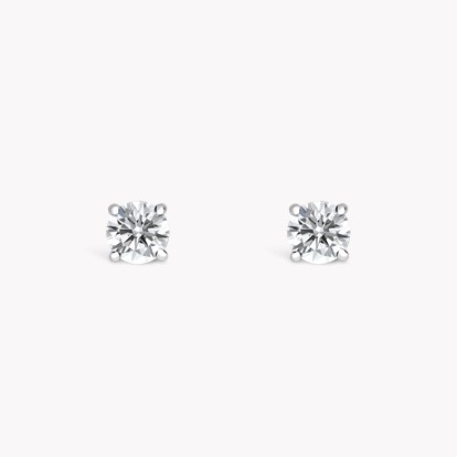 Diamond Stud Earrings 0.61ct in 18ct White Gold