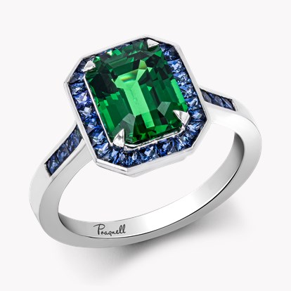 Gatsby 3.07ct Tsavorite Garnet Ring in Platinum