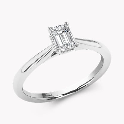 Gaia 0.52ct Diamond Solitaire Ring - Emerald Cut in Platinum