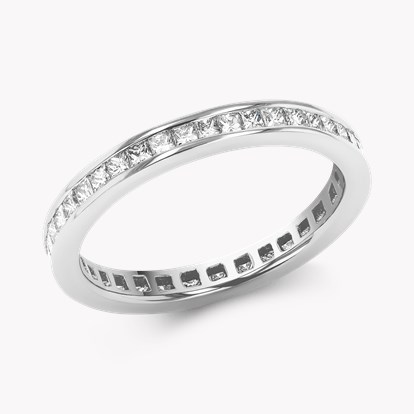 Princess Cut 0.94ct Diamond Full Eternity Ring in Platinum in Platinum