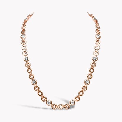 RockChain Diamond Necklace 3.00ct in 18ct Rose Gold