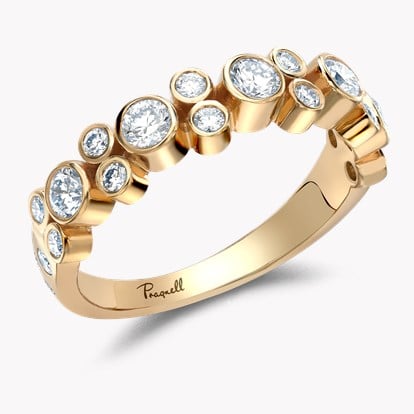 Bubbles Half-Eternity Diamond Ring 0.77ct in 18ct Rose Gold