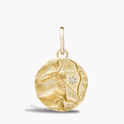 Sagittarius Pendant Charm 0.08ct in 18ct Yellow Gold