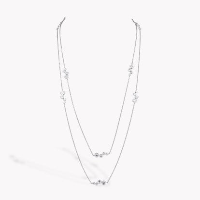 Bubbles Diamond Long Necklace 6.28ct in 18ct White Gold