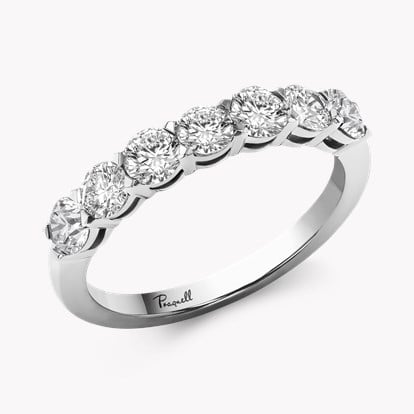 Seven Stone Brilliant Cut 1.05ct Diamond Ring in Platinum in Platinum