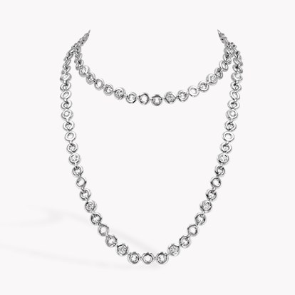 RockChain Diamond Necklace 6.02ct in 18ct White Gold