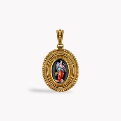 Edwardian Angel Motif Pendant in 18ct Yellow Gold